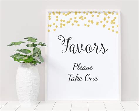 favors    sign printable gold confetti   etsy
