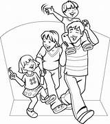 Familia Abrazo Familias Dibujar Convivencia Imprimir Jugando Familiar Colorir Mwb sketch template