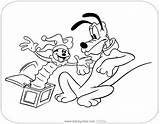 Pluto Coloring Pages Disneyclips Startled Jack Box sketch template