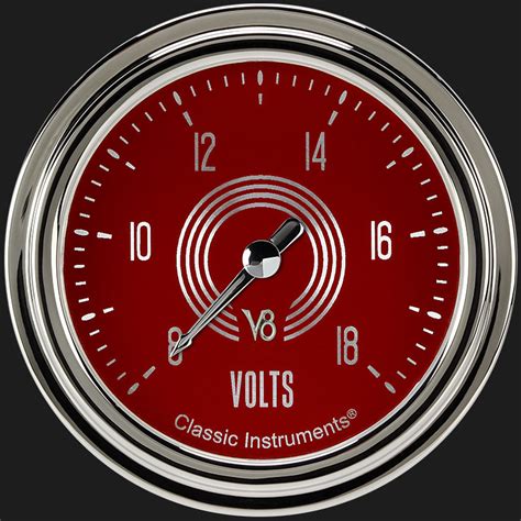 classic instruments store  red steelie   voltage gauge