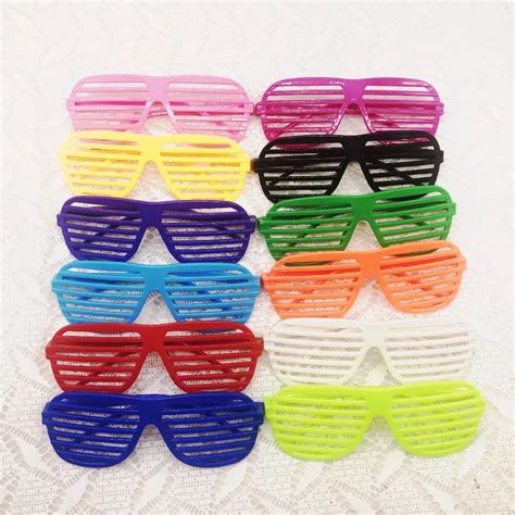 mix color 48 pairs of 80 s sunglasses set of dozen cool plastic shutter