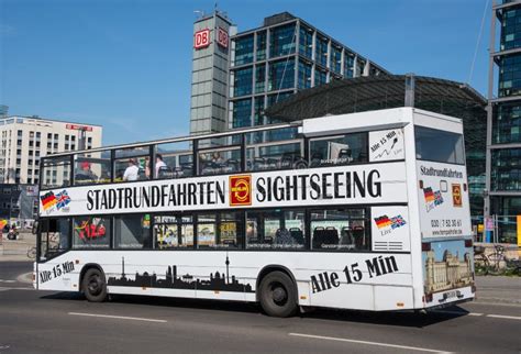 berlin sightseeing bus  front   central train station editorial image image  europe