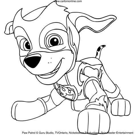 marshall  paw patrol mighty pups coloring page coloring home