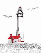 Lighthouse Drawing Point Pigeon Drawings Kohli Frederic Clipart Cliparts Library sketch template