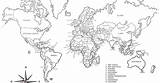Mapamundi Mundi Planisferio Mudo Politico Trabajar Clic Verlo sketch template