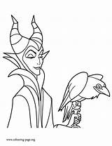 Maleficent Coloring Pet His Raven Disney Pages Printable sketch template