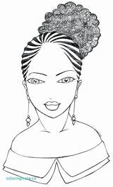 Afro Negra Africana Cabelo Desenhos Unicorn Africano Riscos Curly sketch template