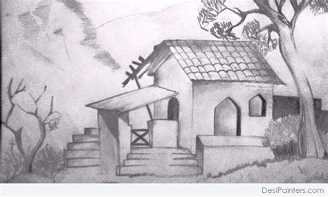 pencil sketch  house desipainterscom