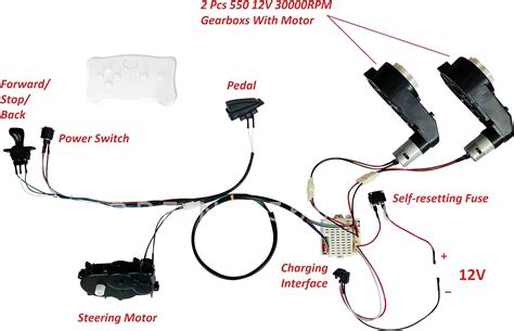 fast kids ride  car  diy harness transform complete set  remote control circuit borad