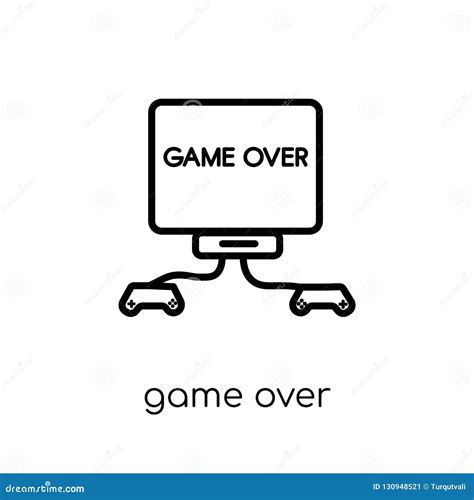 game  icon trendy modern flat linear vector game  icon stock