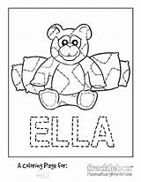 Coloring Pages Name Ella Kids Personalized Printable Names Baby Shower Say Custom Getcolorings Color Nona Strega Getdrawings Colorings Frecklebox Library sketch template