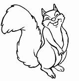 Squirrel Coloring Drawing Clipart Cartoon Outline Easy Smiling Pages Funny Squirrels Printable Draw Color Cute Clip Flying Drawings Getdrawings Supercoloring sketch template