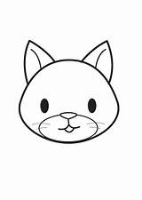 Cat Head Coloring Edupics sketch template