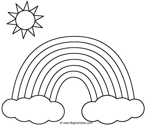 black  white rainbow coloring page
