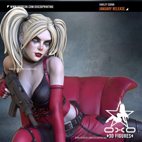 Harley Quinn Standard Nsfw Dc3dart Com Printables Stl 3d Files