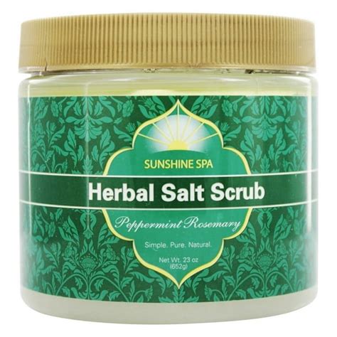sunshine spa herbal salt scrub peppermint rosemary  oz walmart