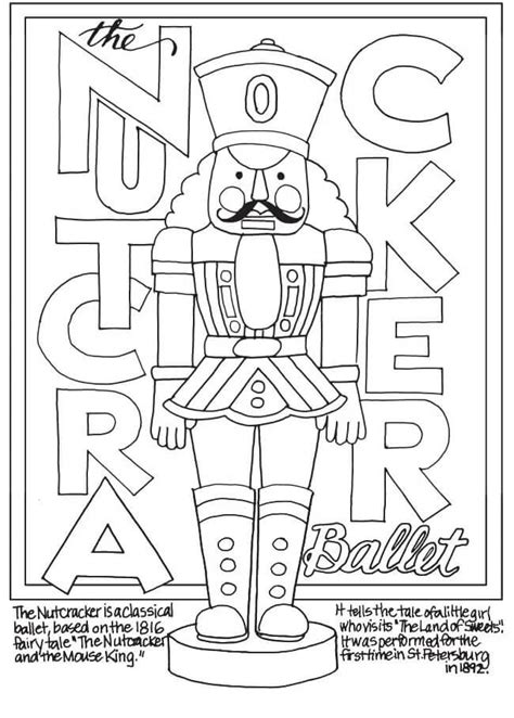 simple nutcracker coloring page  printable coloring pages  kids