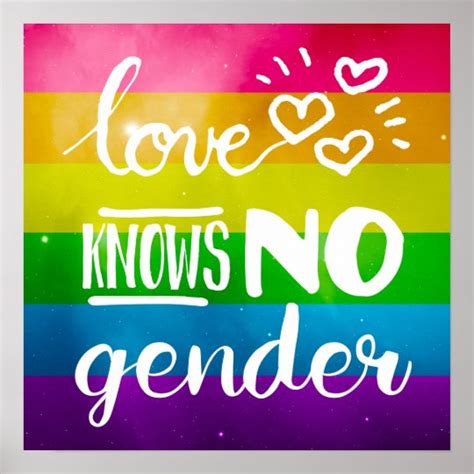 Love Knows No Gender Lgbt Poster Zazzle Ca