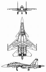 Su 30 Sukhoi Drawing Three 1183 Seat sketch template
