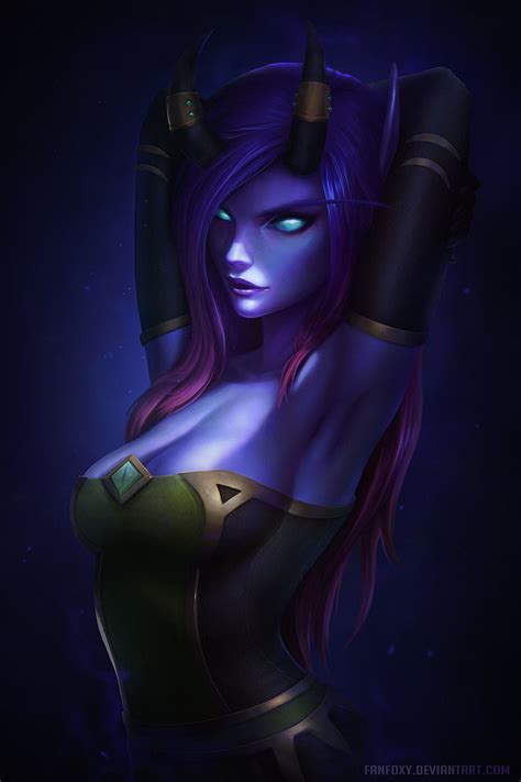 Void Elf Female [artist Fan Foxy] World Of Warcraft