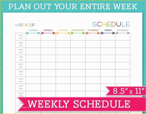 teacher schedule template   blank printable weekly schedule template printable