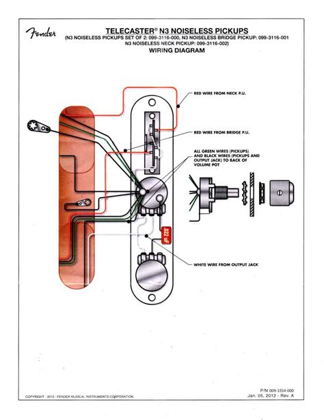 wiring diagram  fender noiseless pickups wiring diagram