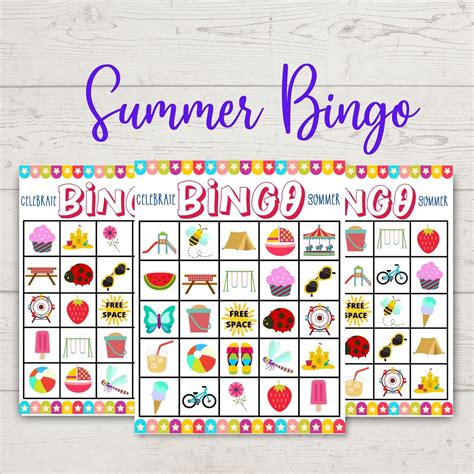 summer bingo printable printable word searches