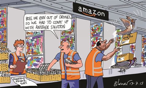 blowers retail cartoon amazon delivers  prime day parcels cartoon retail week