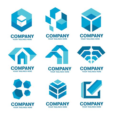 coleccion de iconos de logotipo de empresa moderna  vector en vecteezy