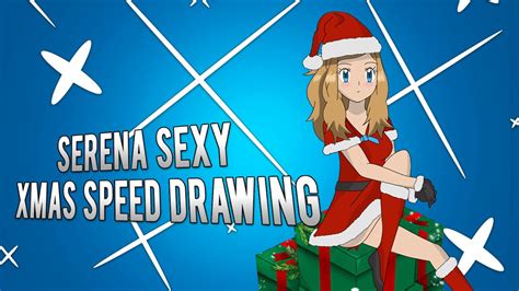 Speed Drawing 2 Sexy Christmas Serena Pokemon X Y