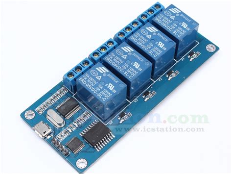 icstation micro usb   channel relay module usb control relay module icsea relay module