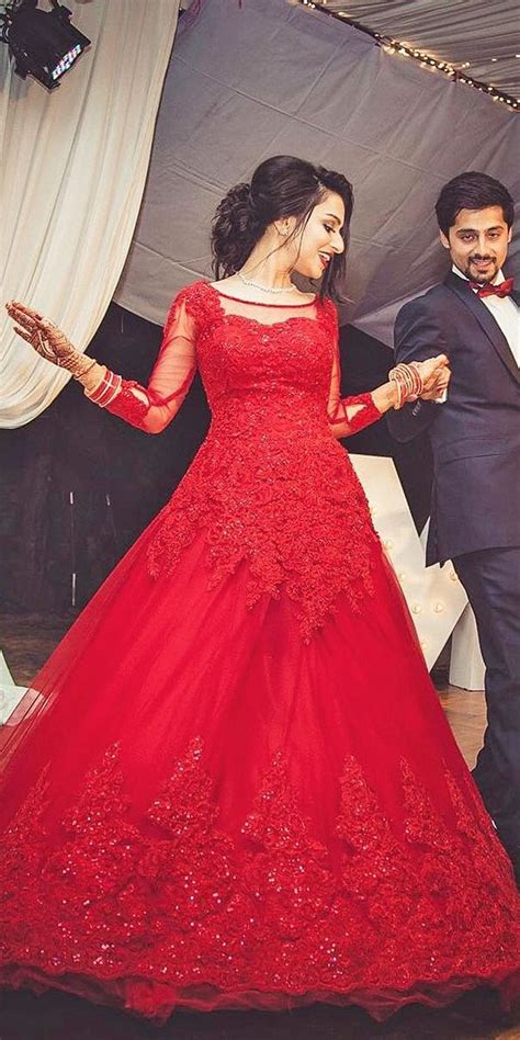 Red Indian Wedding Dresses For Reception Dresses Images 2022