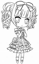 Gothic Pages Chibi Lineart Lolita Deviantart Coloring Template Templates sketch template