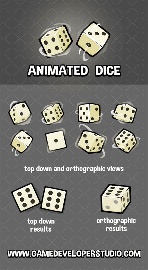 animated dice roll game asset