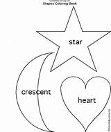 Shapes Coloring Printables Star Crescent Heart Preschool Books Enchantedlearning Learning Book Subscribers Estimate 1st Grade Level Crafts sketch template