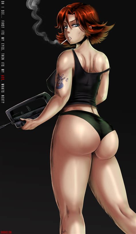 girls of metal gear meryl silverburghs ass by therealshadman hentai foundry