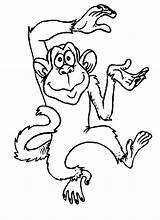 Coloring Pages Monkeys Kids Animated Fun Monkey sketch template