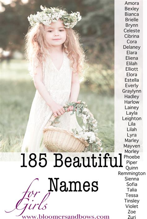 beautiful names  girls bloomers  bows baby  lists