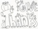 Doodle Thankful sketch template