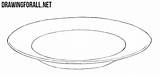 Plate Draw Drawing Line Curved Edge Long sketch template