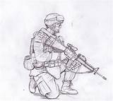 Acog Draw Marines Soldado Rangers Warfare Forces sketch template