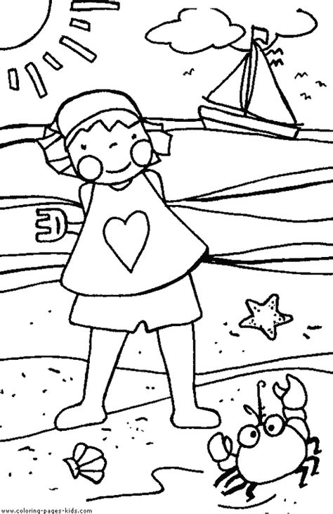 summer color page coloring pages  kids holiday seasonal