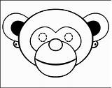 Mask Animal Monkey Template Templates Printable Kids Clip Face Clipart Drawing Paper Simple Designs Sampletemplatess Directory Cliparts Library Make Lion sketch template