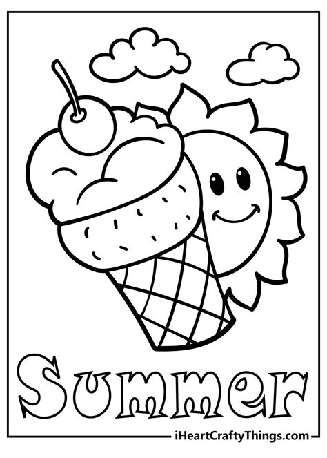 printable summer fun coloring pages