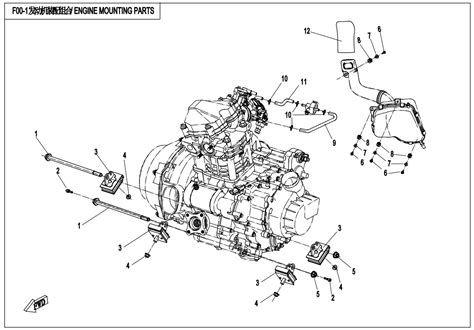 diagram  cfmoto zforce  cfus engine mounting parts   cfmoto usa parts