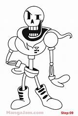 Papyrus Undertale Coloring Pages Template sketch template