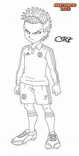 Inazuma Eleven Ronaldo Cristiano Colorir Lineart Naruttebayo67 Desenhos Pintando sketch template