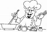 Chef Coloring Cocinero Pages Visit Child sketch template