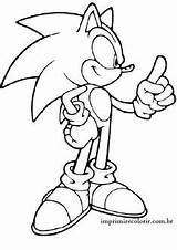 Sonic Coloring Hedgehog Pages Anime Character sketch template