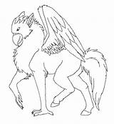 Hippogriff Lineart Palace Dreams Custom Deviantart sketch template